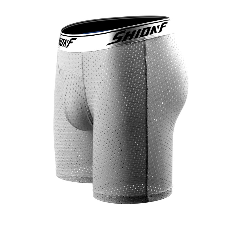 Vīriešu apakšveļa, ledus zīda bokseršorti, sporta riteņbraukšanas bikses ar nodiluma aizsardzību, Plus izmēra, biezas vīriešu bikses