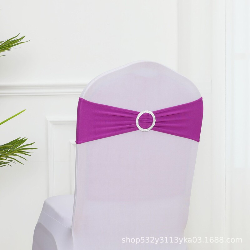 Elastinė gėlė kėdės atlošo užvalkalas, banketinė juostelė, kėdės atlošo dekoracija 50 vnt., nemokama vestuvinė juostelė, viešbučio juostelės kaklaraištis
