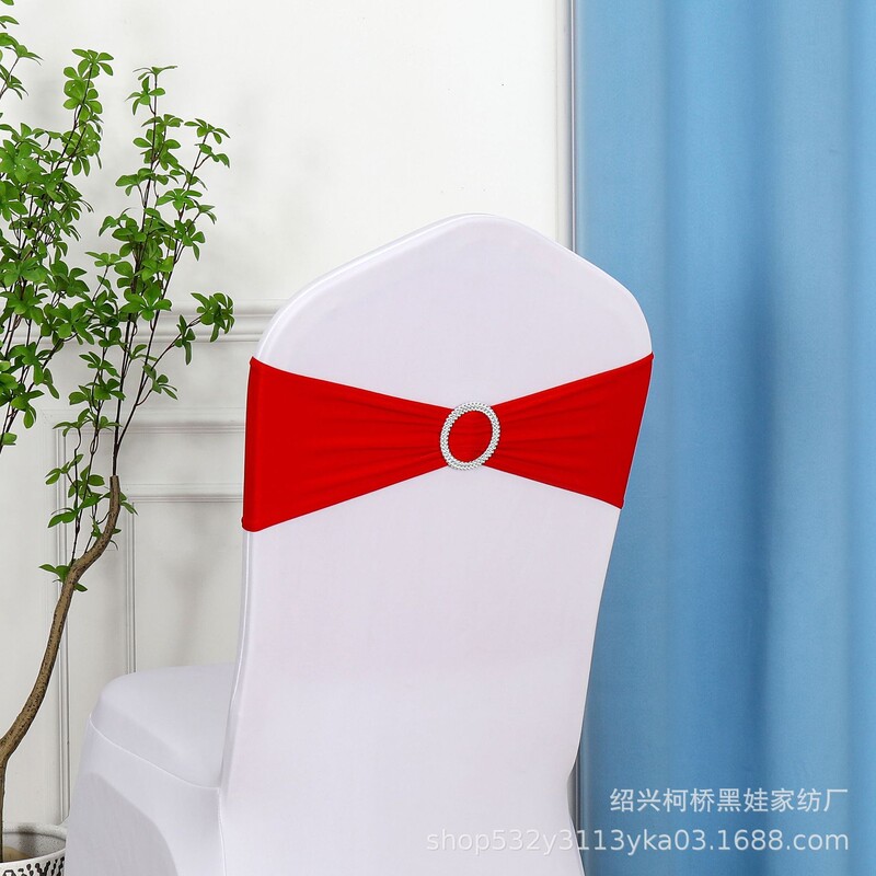 Elastinė gėlė kėdės atlošo užvalkalas, banketinė juostelė, kėdės atlošo dekoracija 50 vnt., nemokama vestuvinė juostelė, viešbučio juostelės kaklaraištis