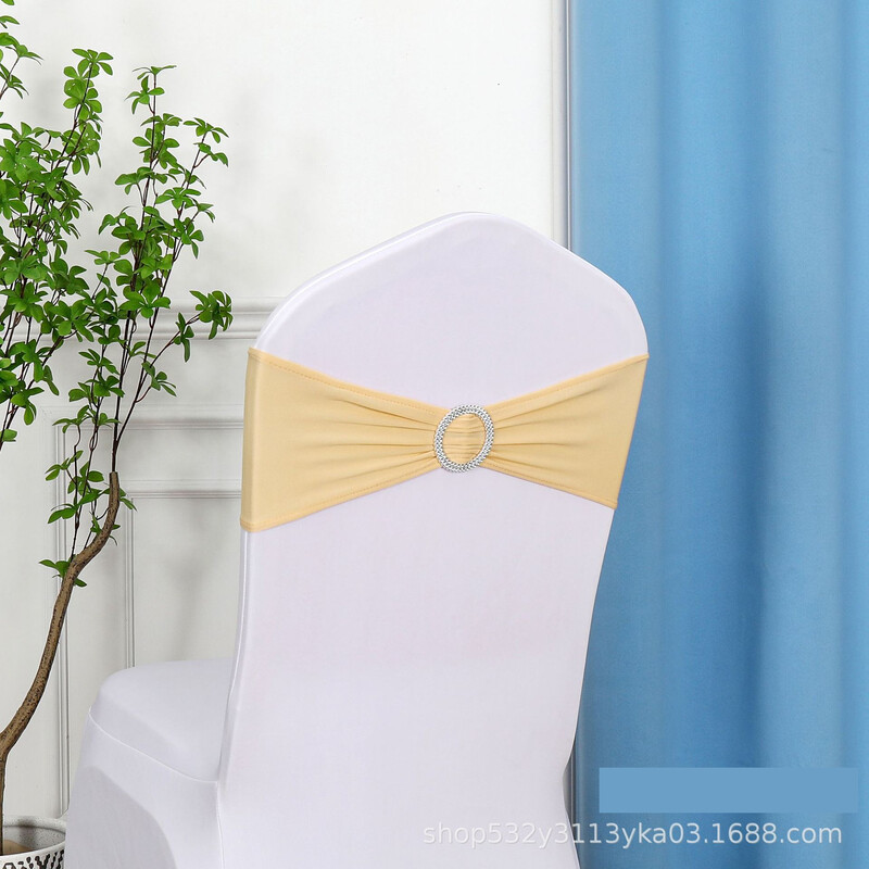 Elastinė gėlė kėdės atlošo užvalkalas, banketinė juostelė, kėdės atlošo dekoracija 50 vnt., nemokama vestuvinė juostelė, viešbučio juostelės kaklaraištis