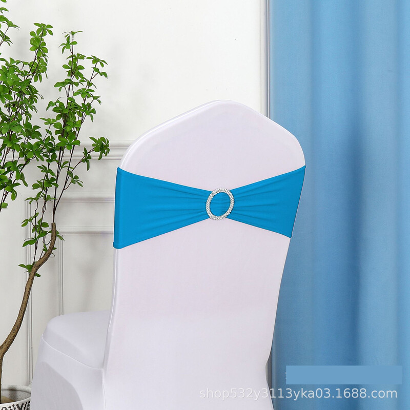 Elastinė gėlė kėdės atlošo užvalkalas, banketinė juostelė, kėdės atlošo dekoracija 50 vnt., nemokama vestuvinė juostelė, viešbučio juostelės kaklaraištis