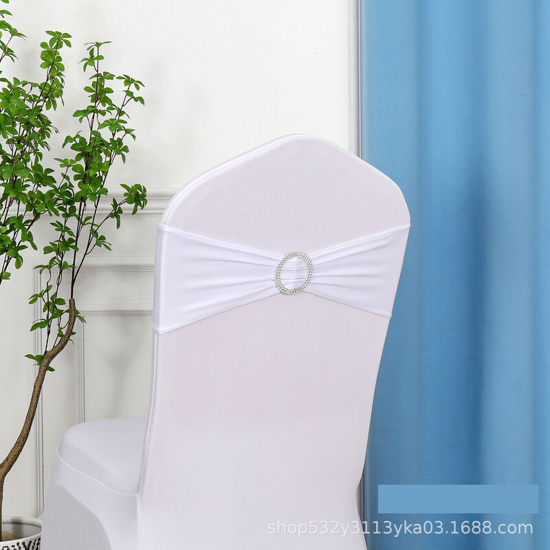 Elastinė gėlė kėdės atlošo užvalkalas, banketinė juostelė, kėdės atlošo dekoracija 50 vnt., nemokama vestuvinė juostelė, viešbučio juostelės kaklaraištis