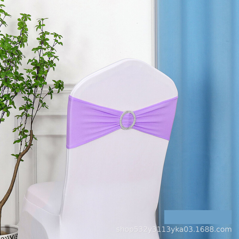 Elastinė gėlė kėdės atlošo užvalkalas, banketinė juostelė, kėdės atlošo dekoracija 50 vnt., nemokama vestuvinė juostelė, viešbučio juostelės kaklaraištis