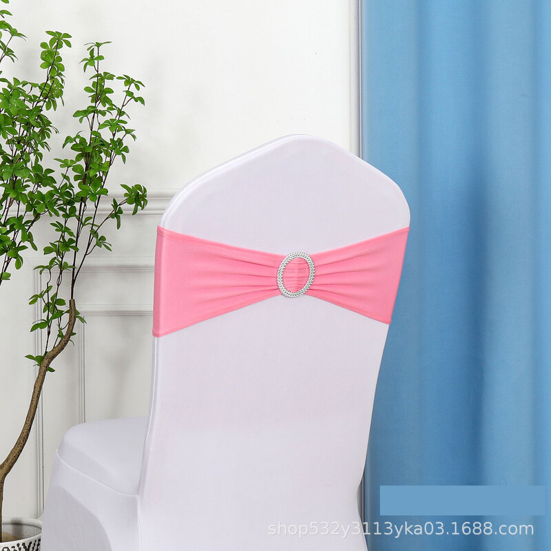 Elastinė gėlė kėdės atlošo užvalkalas, banketinė juostelė, kėdės atlošo dekoracija 50 vnt., nemokama vestuvinė juostelė, viešbučio juostelės kaklaraištis