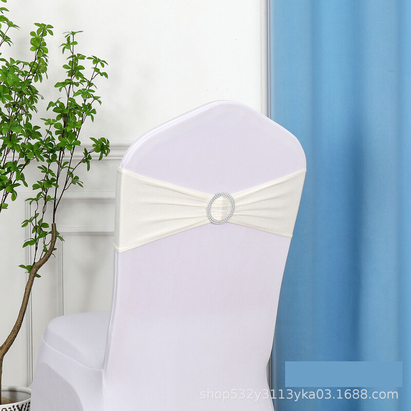Elastinė gėlė kėdės atlošo užvalkalas, banketinė juostelė, kėdės atlošo dekoracija 50 vnt., nemokama vestuvinė juostelė, viešbučio juostelės kaklaraištis