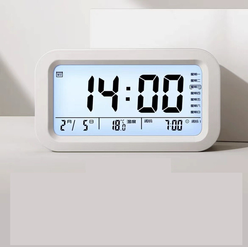 Išmanusis žadintuvas su garso įkrovimo funkcija, trys žadintuvų rinkiniai, šviečiantis žadintuvas mokiniams ir vaikams su balsu