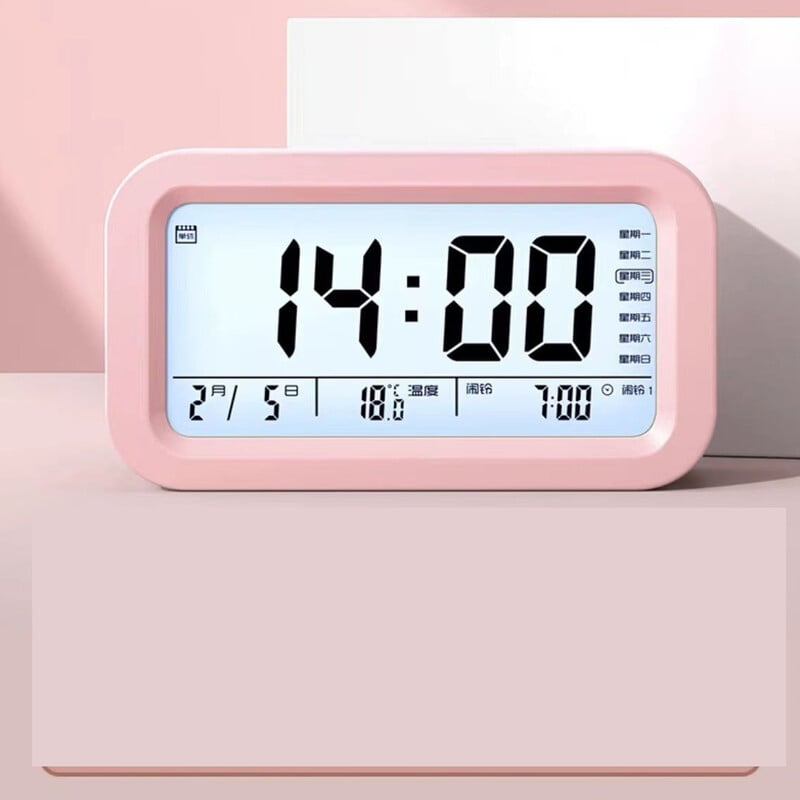 Išmanusis žadintuvas su garso įkrovimo funkcija, trys žadintuvų rinkiniai, šviečiantis žadintuvas mokiniams ir vaikams su balsu