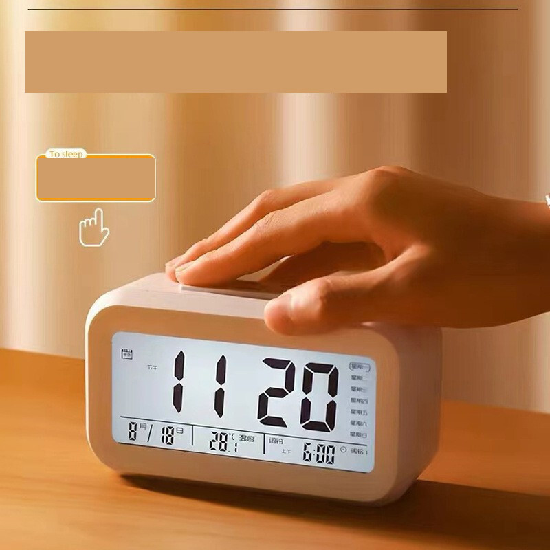 Išmanusis žadintuvas su garso įkrovimo funkcija, trys žadintuvų rinkiniai, šviečiantis žadintuvas mokiniams ir vaikams su balsu