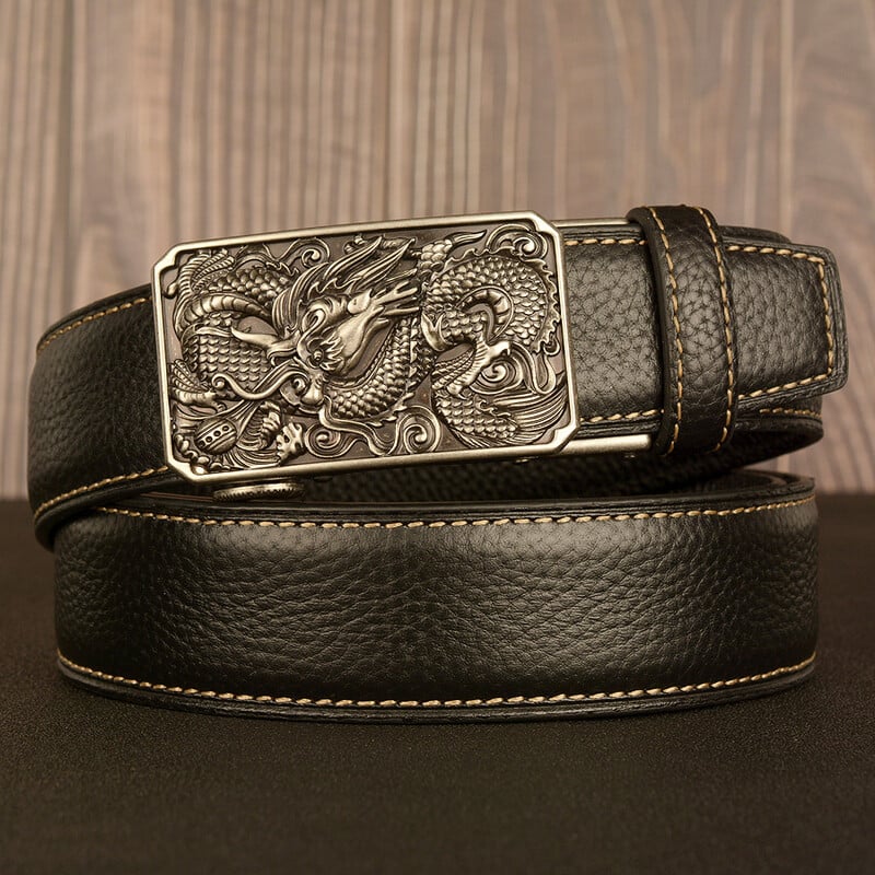 Meeste ehtsast nahast vöö rahvuslikus stiilis, retro, automaatse pandlaga, draakonikujuline, pandlaga, noorte-, vabaaja vöö