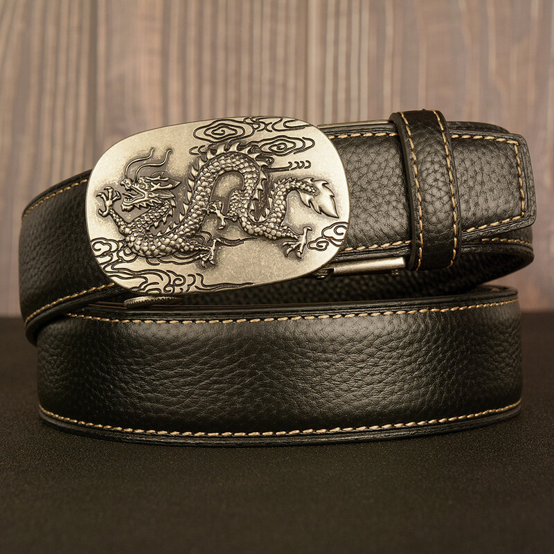 Meeste ehtsast nahast vöö rahvuslikus stiilis, retro, automaatse pandlaga, draakonikujuline, pandlaga, noorte-, vabaaja vöö