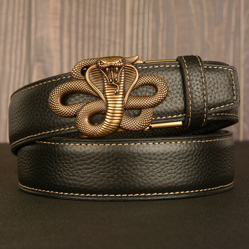 Meeste ehtsast nahast vöö, retro, automaatse pandlaga, draakon, pandlaga, noorte-, vabaaja vöö