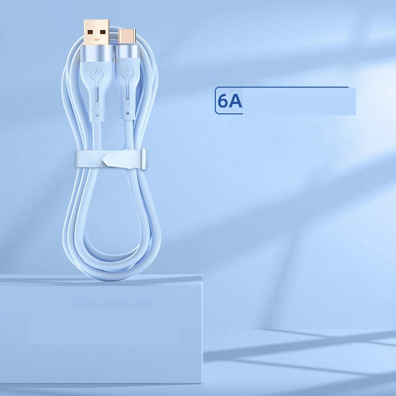 Pikendatud 2-meetrine vedelast silikoonist PD-andmesidekaabel, mis sobib Huawei kahekordse Type-C Honor isas-isas pistikuga mobiiltelefoni laadimiskaablile.