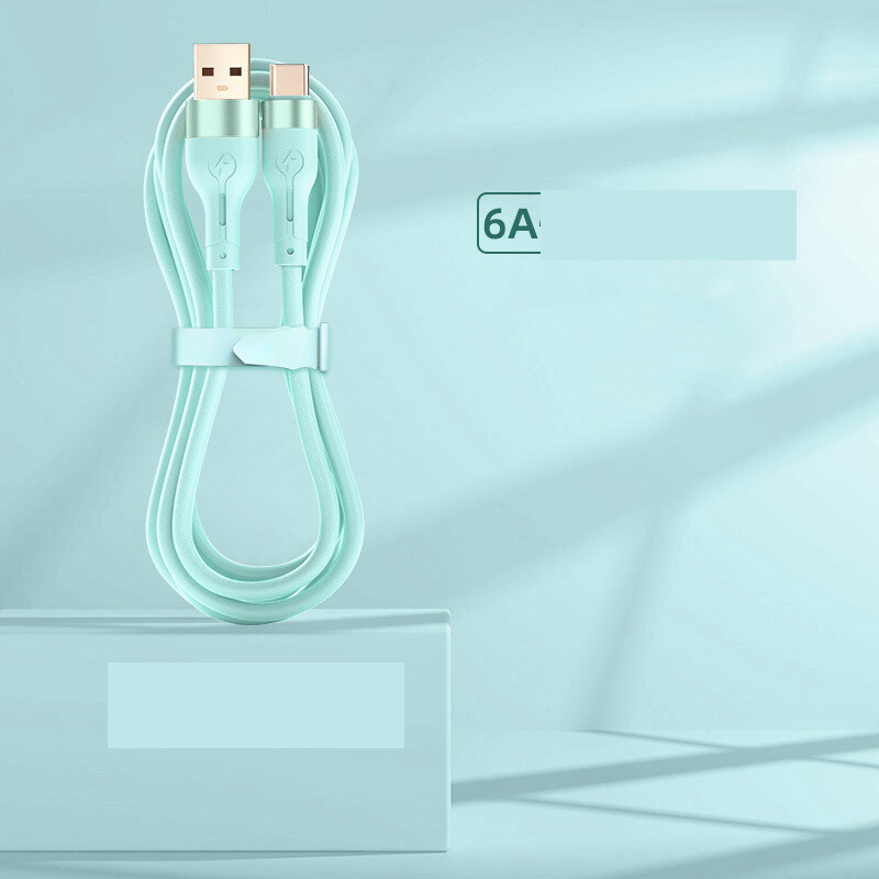 Prailgintas 2 metrų skysto silikono PD duomenų kabelis, tinkantis „Huawei“ dvigubam „Type-C“ kištukui į „Honor“ mobiliųjų telefonų įkrovimo kabeliui.