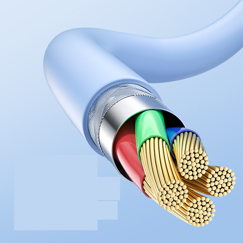 Prailgintas 2 metrų skysto silikono PD duomenų kabelis, tinkantis „Huawei“ dvigubam „Type-C“ kištukui į „Honor“ mobiliųjų telefonų įkrovimo kabeliui.