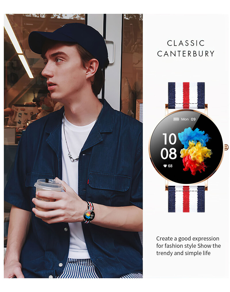 Novi ultra tanki T8 pametni sat za žene s 1,36-inčnim zaslonom, uvijek uključen s 360*360 HD piksela