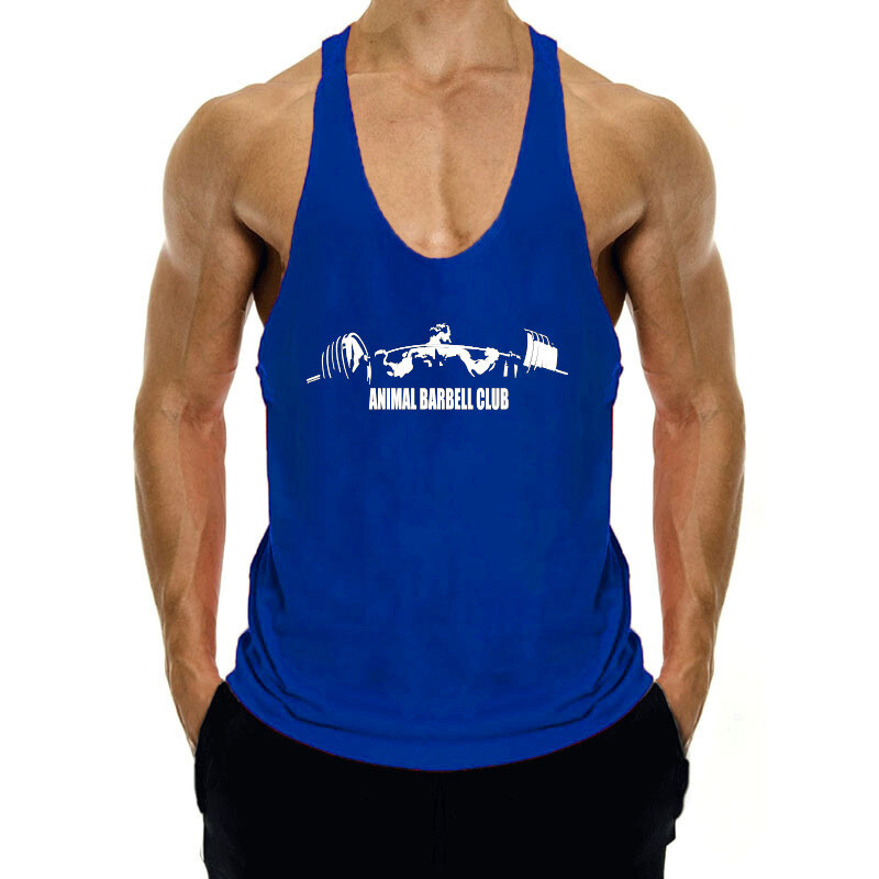 Vanjskotrgovinski fitness prsluk za muškarce, bodybuilding, labavi prsluk u obliku slova I, majica kratkih rukava, trening mišića, bez rukava, prsluk, tregeri