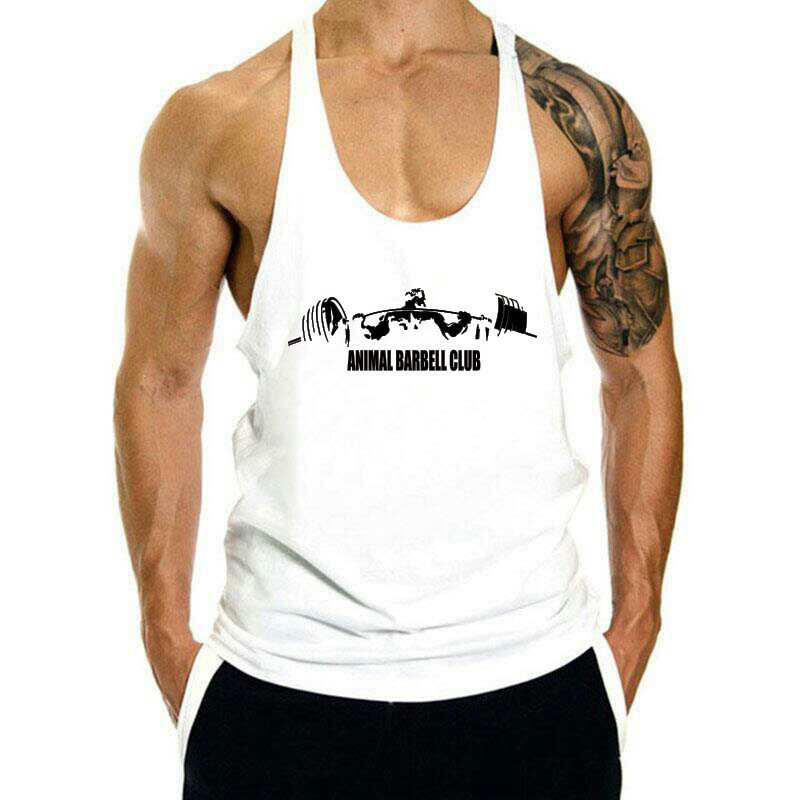 Vanjskotrgovinski fitness prsluk za muškarce, bodybuilding, labavi prsluk u obliku slova I, majica kratkih rukava, trening mišića, bez rukava, prsluk, tregeri