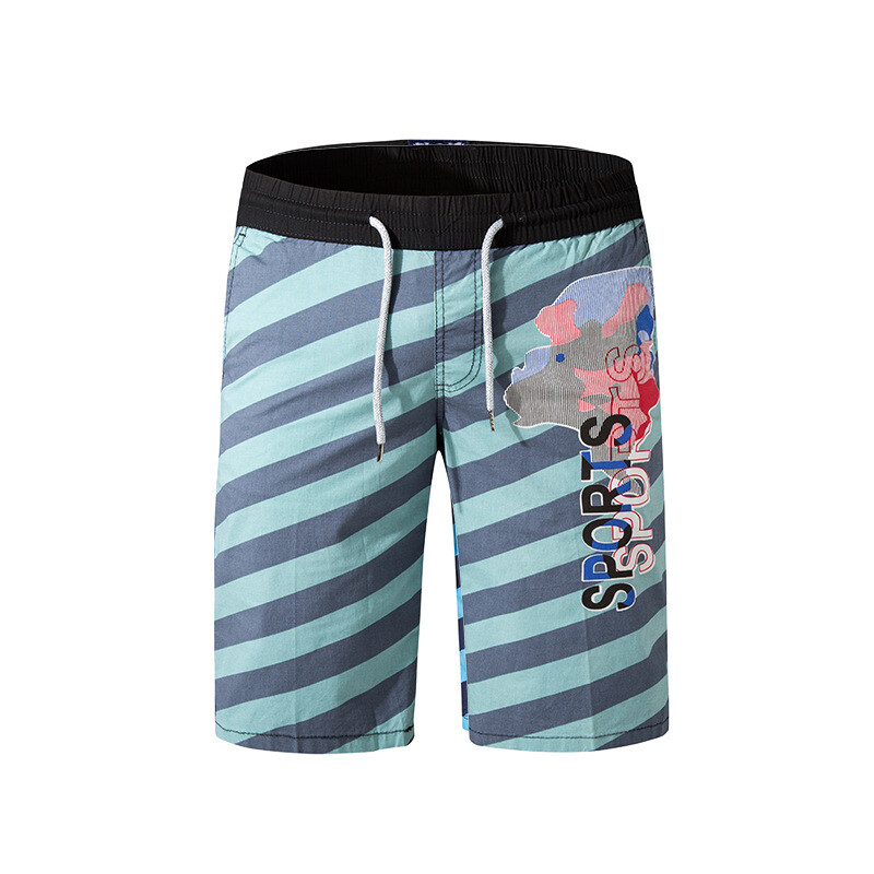 Pantaloni de plajă dintr-o singură piesă pentru bărbați, pantaloni scurți de casă din bumbac, pantaloni casual largi cu cinci puncte 