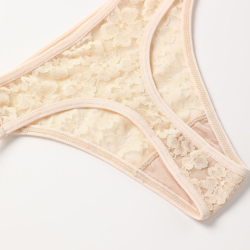 Bikini sexy din dantelă pentru fete cu vârfuri late, cu bretele duble subțiri, curat, drăguț, confortabil și respirabil, tanga pentru femei mărimi mari