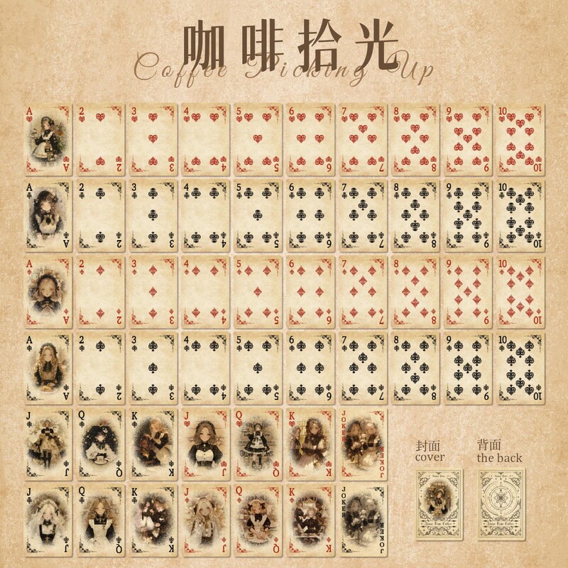 „Zao Mo Retro Poker Brilliant Style CrossBorder Hero Girl Card Paper Puzzle Entertainment Poker Cards“