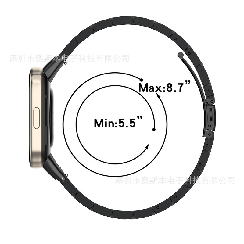 Pogodno za Redmi Watch 3 remen od nehrđajućeg čelika, metalnu narukvicu Redmi Watch 3 Youth Edition