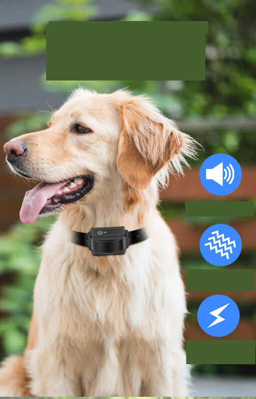 Karštai parduodamas 1000 metrų atsparus vandeniui įkraunamas nuotolinio valdymo elektros smūgio antkaklis šunų dresūros prietaisas su lojimo mechanizmu