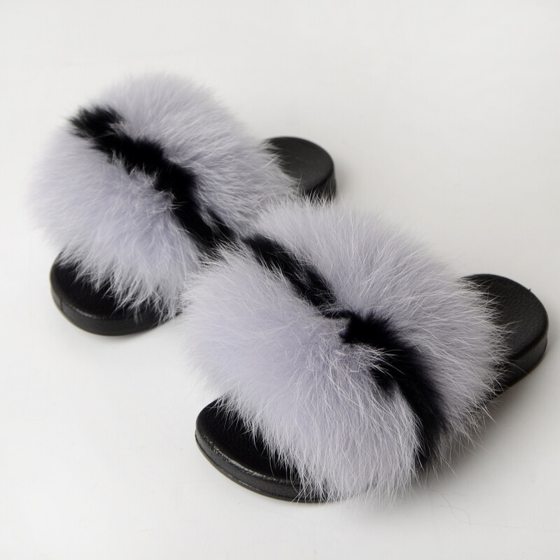 2021. gada jaunas bērnu čības, ārējās tirdzniecības pārrobežu lapsas kažokādas čības, jauki plīša vasaras mājas bērnu apavi