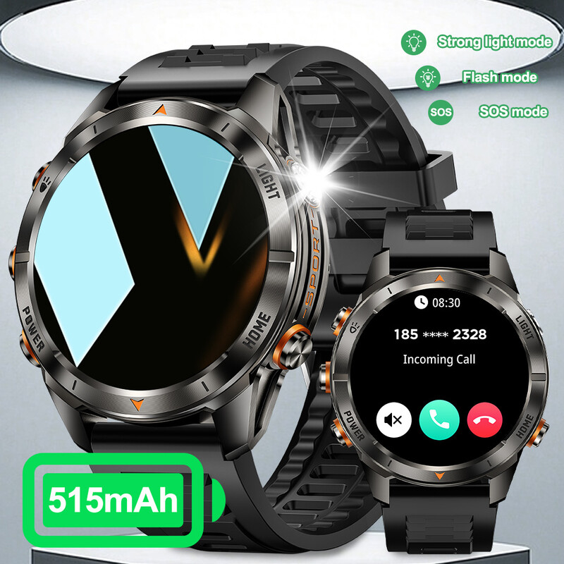 Ceas sport în aer liber nou, transfrontalier, foarte bine vândut, cu baterie mare KT80, Bluetooth, 515mAh și monitorizare a ritmului cardiac și a oxigenului din sânge.