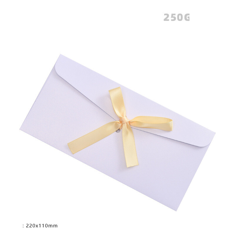 Loominguline ümbrik 10 tk õnnitluskaartide jaoks paelaga, paks ümbrik nr 5 pärlmutterpaberlindiga, sobib ürituste kutsete valmistamiseks