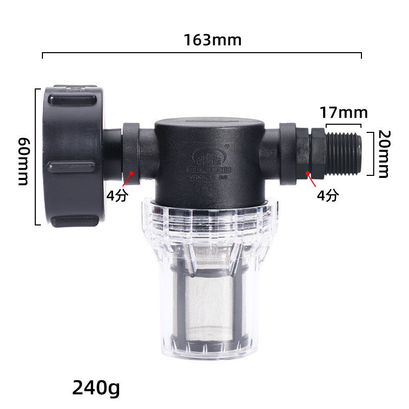 IBC jungtis tonos statinės filtrui, priedai tonos statinės filtrui, sodo vamzdžių filtras tonos statinei, PE vamzdžio jungtis, 4 taškai, 6 taškai