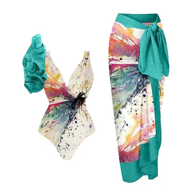 Europietiškas ir amerikietiškas vientisas maudymosi kostiumėlis, bikinis, konservatyvus pilvą dengiantis paplūdimio sijonas, šifono apvyniojamas sijonas, karšto pavasario maudymosi kostiumėlis