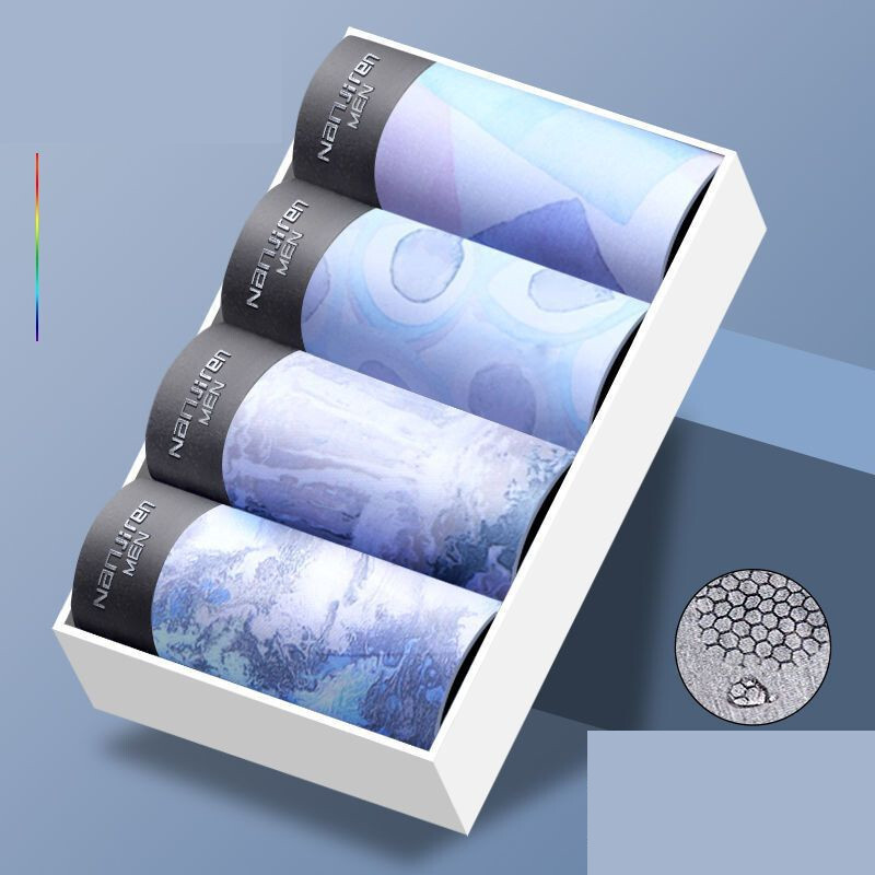 Ανδρικό καλοκαιρινό μποξεράκι από μετάξι πάγου, μποξεράκι, καλοκαιρινό, αναπνεύσιμο, μοναδικό, μοντέρνο, λεπτό στυλ