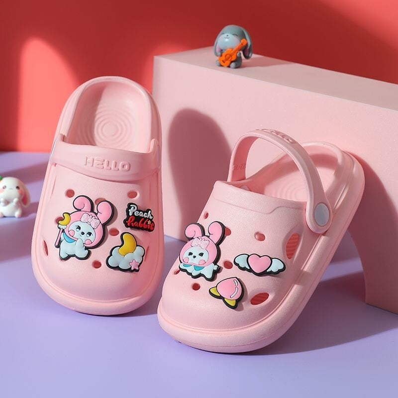 Vaikiški batai su skylute berniukams su animaciniais paveikslėliais, naujos EVA basutės berniukams lauko avėjimui, vasariniai paplūdimio batai urmu