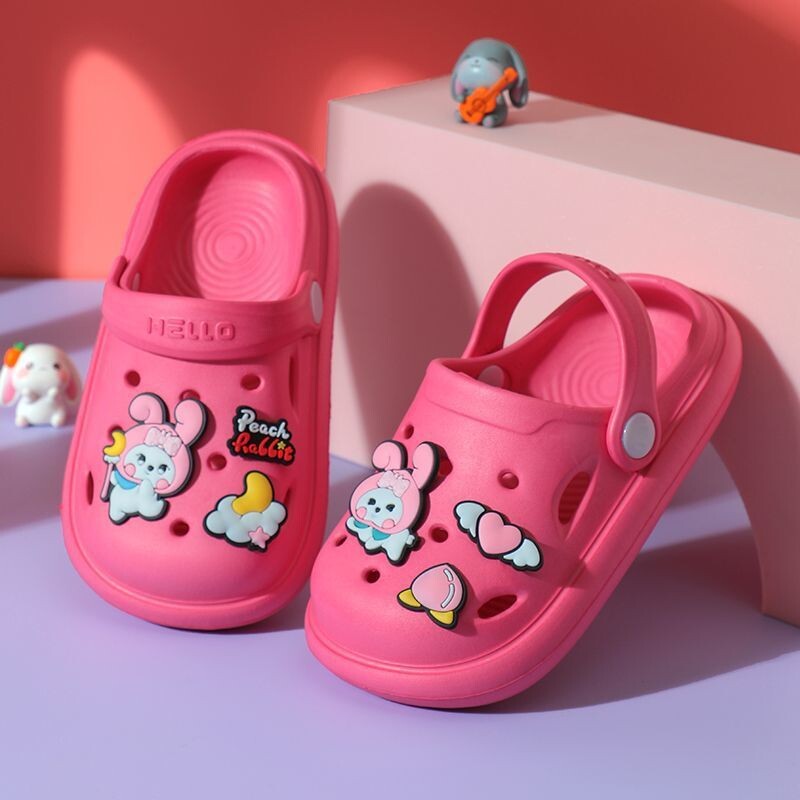 Vaikiški batai su skylute berniukams su animaciniais paveikslėliais, naujos EVA basutės berniukams lauko avėjimui, vasariniai paplūdimio batai urmu