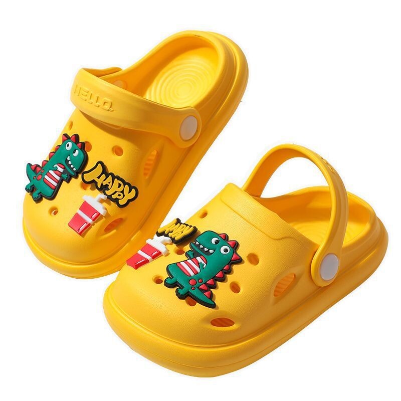 Vaikiški batai su skylute berniukams su animaciniais paveikslėliais, naujos EVA basutės berniukams lauko avėjimui, vasariniai paplūdimio batai urmu
