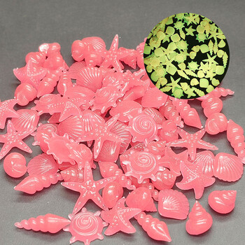 2-3 см светеща раковина 100pcs, аквариум, озеленяване, камък, флуоресцентен океански камък, светещ, светещ камък, трансгранична фабрика