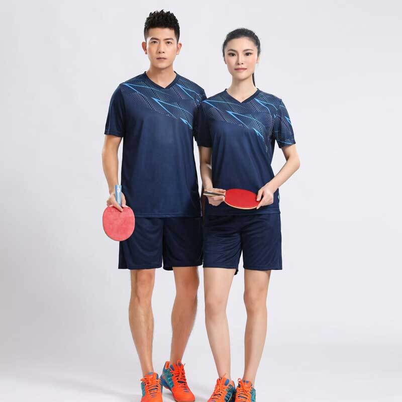 Sportinis badmintono kostiumas vyrams, vasarinis, kvėpuojantis, laisvalaikio, trumpomis rankovėmis, futbolui, tinkliniui, stalo tenisui, greitai džiūstantis, moteriškas
