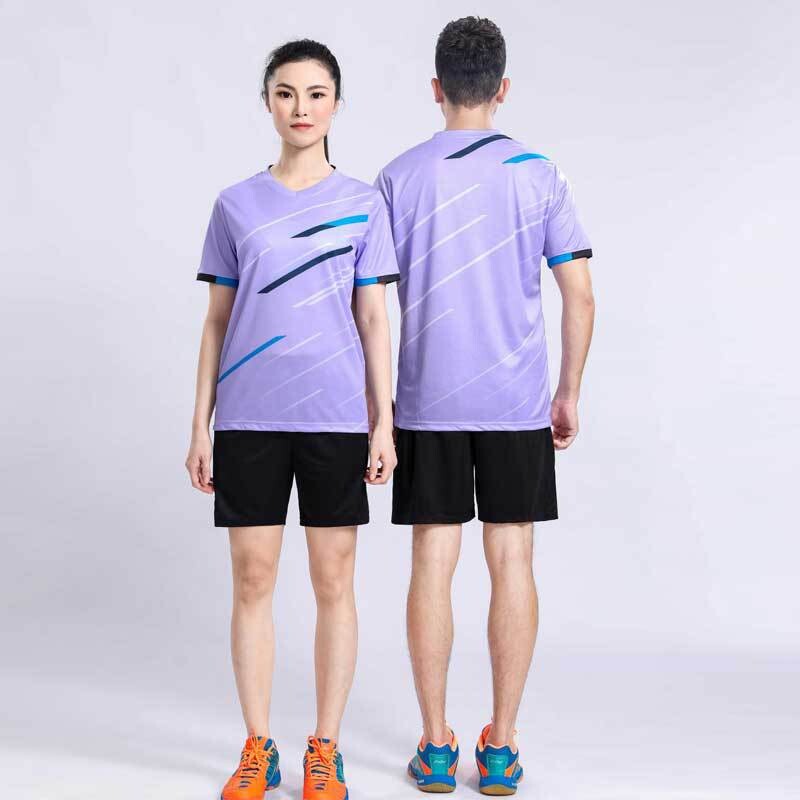 Sportinis badmintono kostiumas vyrams, vasarinis, kvėpuojantis, laisvalaikio, trumpomis rankovėmis, futbolui, tinkliniui, stalo tenisui, greitai džiūstantis, moteriškas