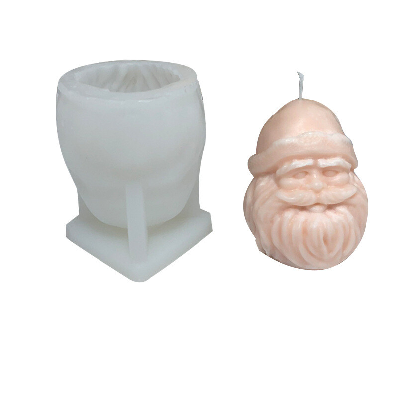 Silikoninė formelė Kalėdų Senelio aromaterapinei žvakei, „pasidaryk pats“, kalėdinio nykštuko formelė, klijai, gipso formelė