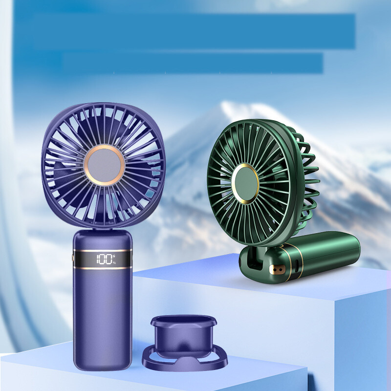 2025 нов USB ръчен вентилатор с дигитален дисплей сгъваем настолен вентилатор за ароматерапия, мини преносим малък вентилатор за външен монтаж