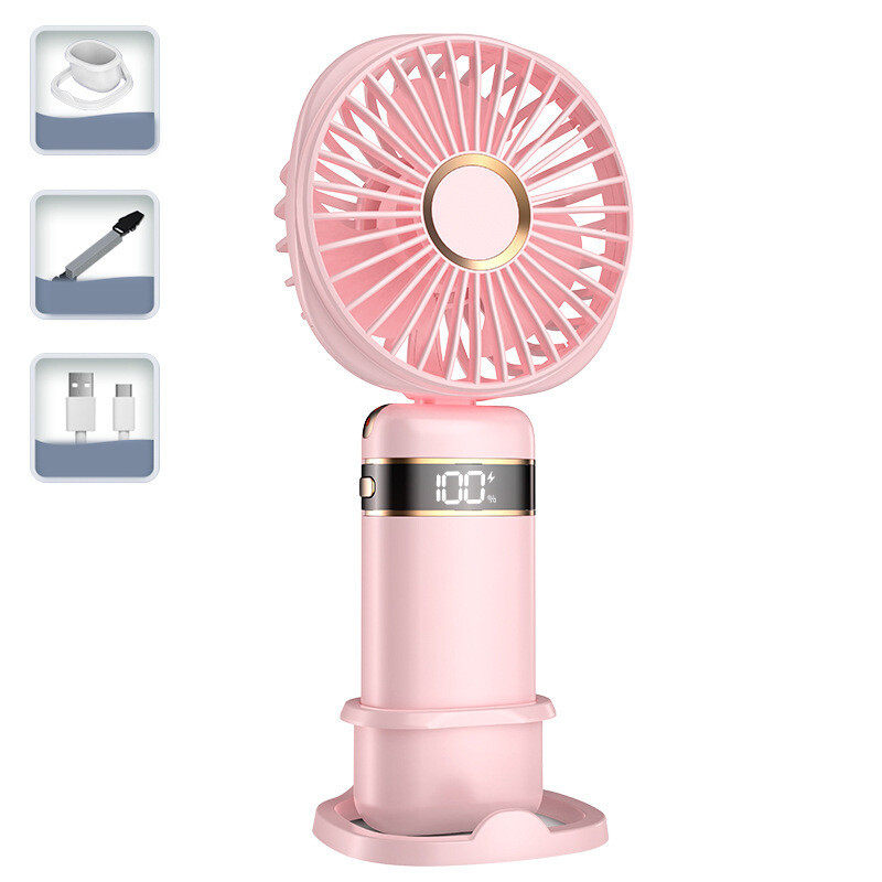 2025 új USB kézi ventilátor digitális kijelzővel, összecsukható asztali ventilátor aromaterápiához, mini hordozható kis ventilátor kültéri telepítéshez