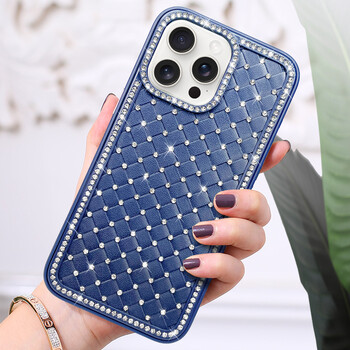 Κατάλληλο για Apple 15pro, θήκη Apple, iPhone 15promax, θήκη κινητού τηλεφώνου diamond 15 με πλεγμένο σχέδιο 11 υψηλής τεχνολογίας