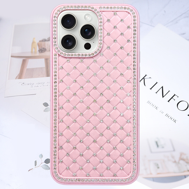 Подходящ за Apple 15pro, Apple корпус, iPhone 15promax, диамантен корпус за мобилен телефон 15 с плетен модел 11 от висок клас