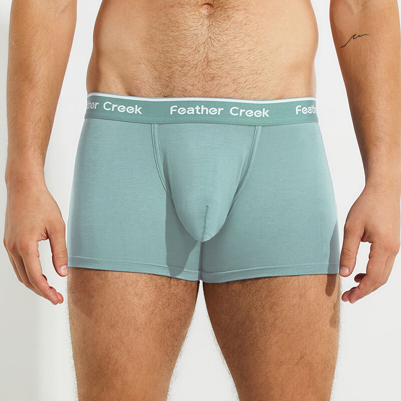 Мъжки боксерки с големи U-образни джобчета и големи предни джобчета, секси тънки момчешки шорти с четири ъгъла за есен и зима