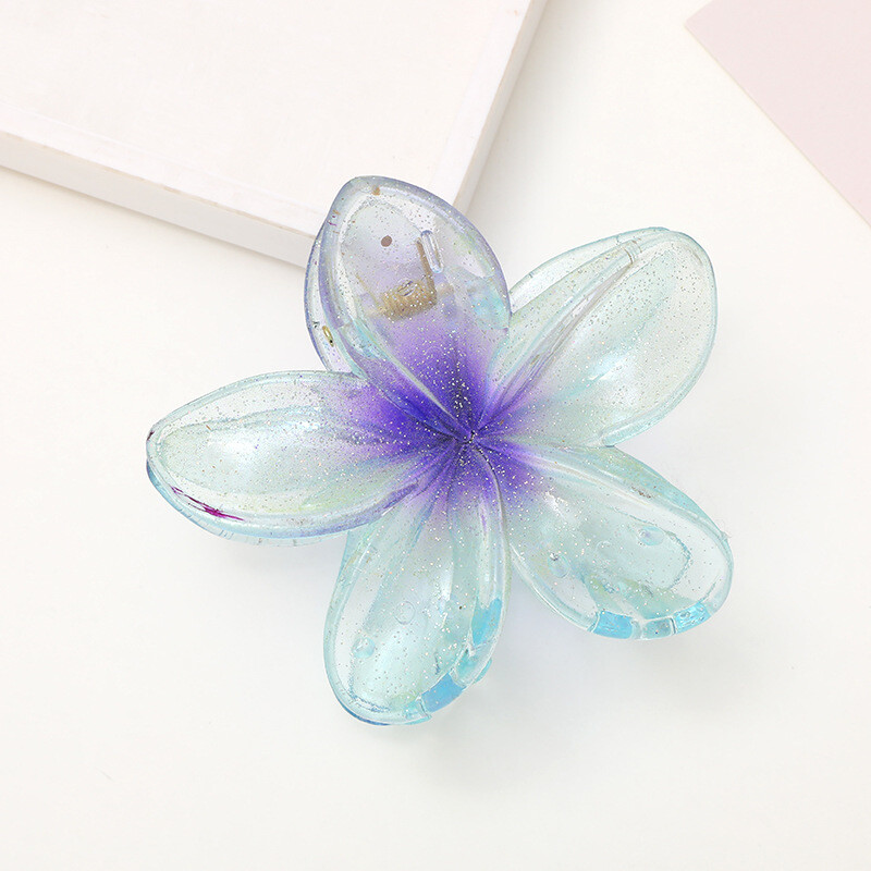 Eiropas un Amerikas pārrobežu aksesuāri, krāsainas akrila frangipāna matu sprādzes, galvas satvēriena sprādzes, haizivs matu sprādzes, matu sprādzes, sieviešu matu aksesuāri