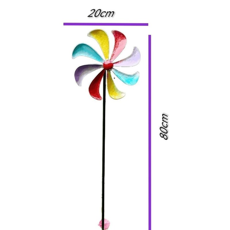 Krāsains rotējošs vējdzirnavas rotējošs vējdzirnavas pagalms balkons dzelzs anemometrs mājas āra dārzs metāls ainavu veidošana
