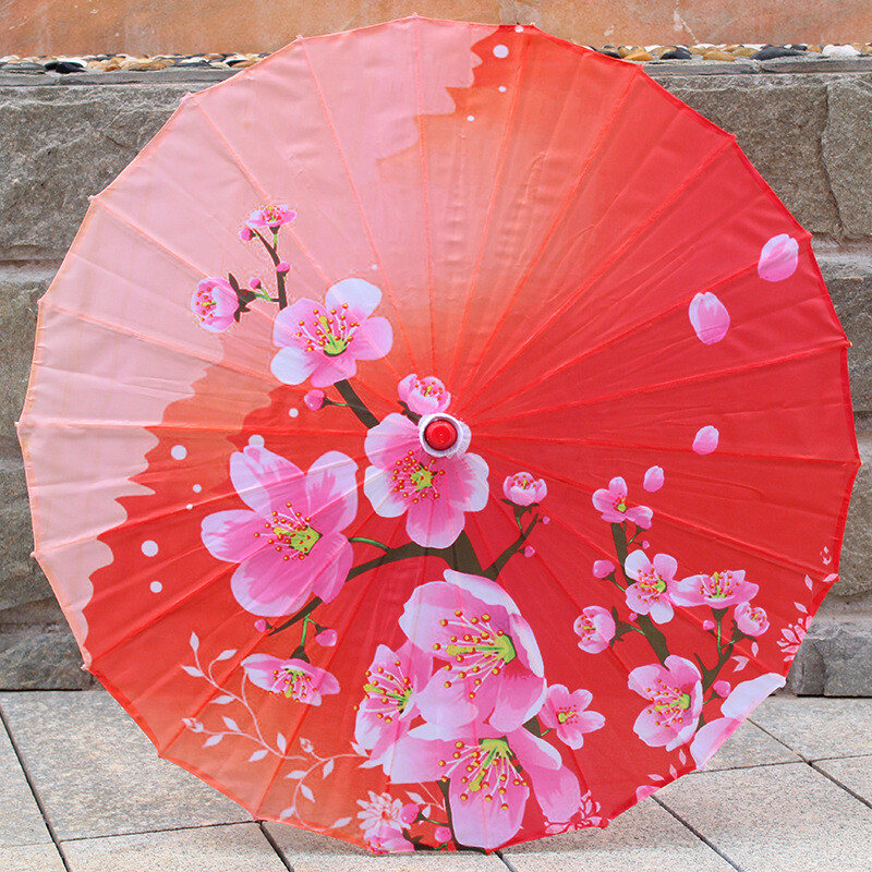 Китайски стил печат на таван на търговски център декоративен чадър cheongsam танцово представление реквизит древен стил занаятчийски чадър трансгранична търговия на едро