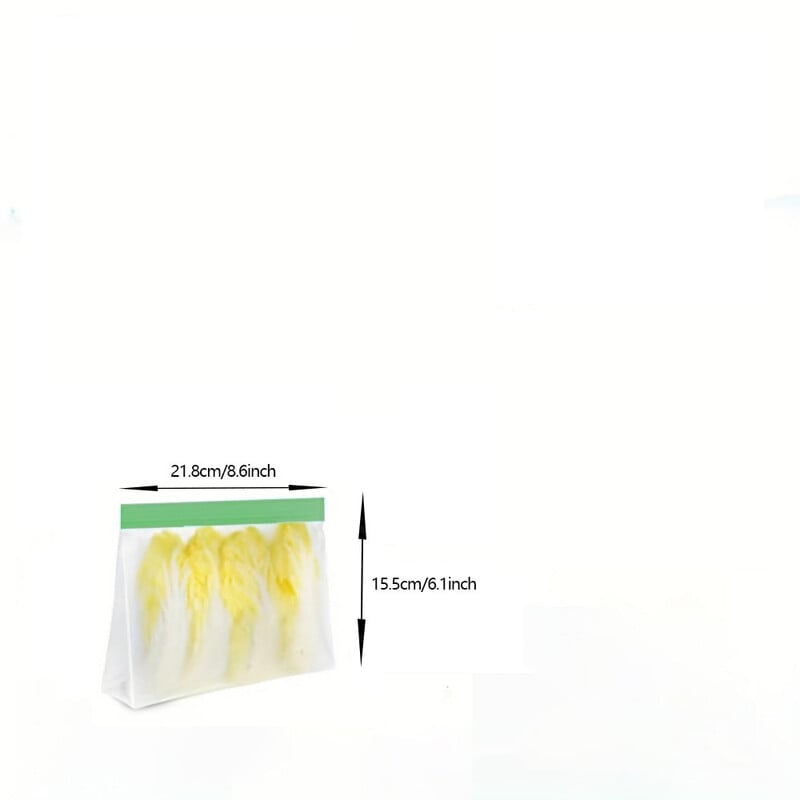 PEVA maisto laikymo maišelis, sandarus vaisių maišelis, matinis PEVA maisto laikymo maišelis, sandarus trimatis užtrauktuku užsegamas maišelis