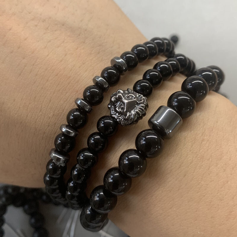 Prekogranična nova modna višekomponentna muška narukvica s temperamentnim perlama, muška cirkonska narukvica, set tvorničkih izravnih prodaja