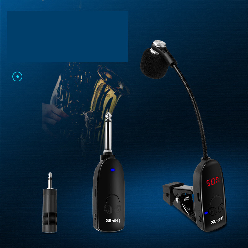 Saksofono imtuvas su 6,5 lizdo jungtimi, specializuotas belaidis mikrofonas, trimitas, scenos garso įranga, „Swan“, mikrofonas su garsu